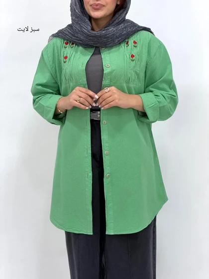 مانتو لینن گلدوزی ملیکا 1