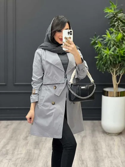 بارانی چهاردکمه یقه دوبل