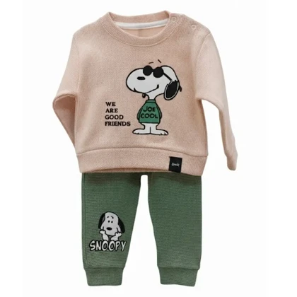 ست بلوز و شلوار نوزادی پنبه اسنوپی
