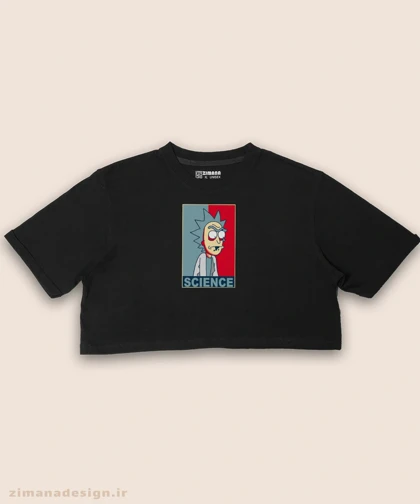 کراپ زنانه طرح ریک اند مورتی کد 893