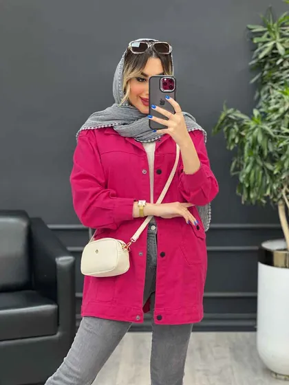 مانتو کتان سرشانه پاگن نیلیا