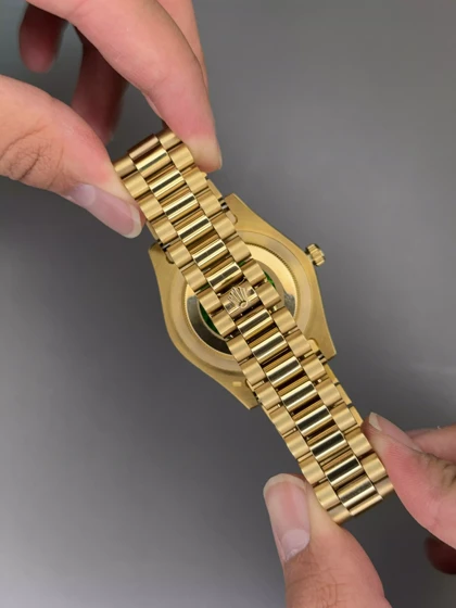 ساعت مچی رولکس دی دیت بند طلایی صفحه سفید Rolex Day-Date