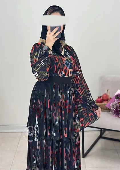 پیراهن حریر مزونی