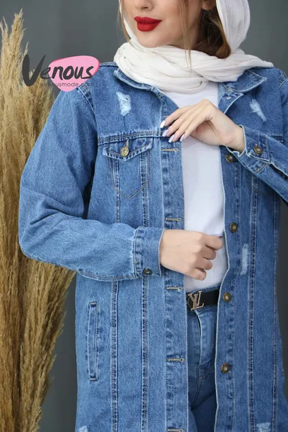 کت جین آبی دریایی DEFACTO