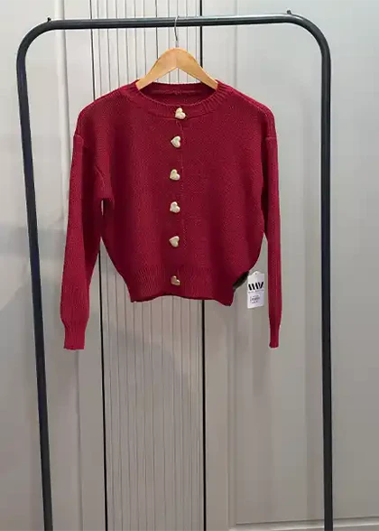 ژاکت دکمه قلب