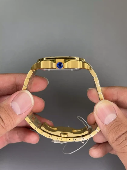 ساعت مچی کارتیه د سانتوس بدنه طلایی صفحه سفید Cartier