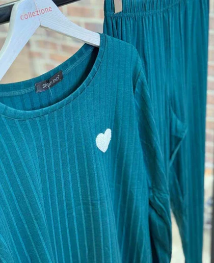 بلوز شلوار نرمال سیاه اینجه رنگ کله غازی کد 1-26003