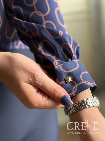 شومیز کرپ لمه پشت بلند