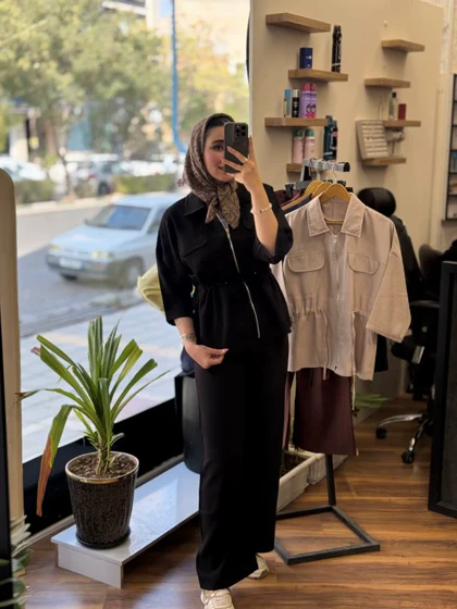 ست تونیک شلوار سیلک_9047