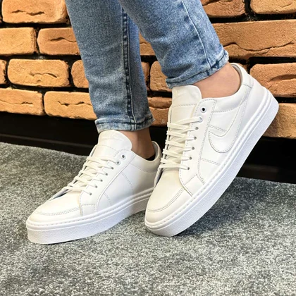 کفش کتانی اسپرت مردانه رنگ سفید مدل نایک NIKE AIR FORCE