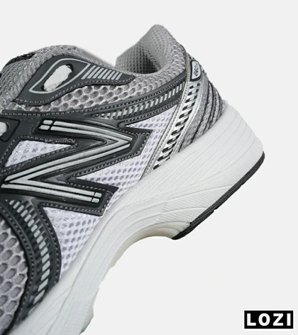 کفش کتانی بزرگ پا سفید طوسی New Balance 860 V.02 مدل 7524