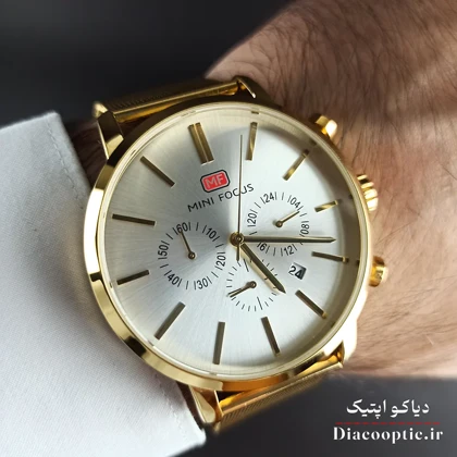 ساعت مچی مردانه اورجینال موتور ژاپن برند مینی فوکوس سه موتور مدل Mf0023G.05 بند حصیری