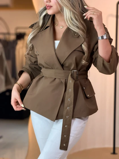ترنچ کت نیوا قهوه ای 010218