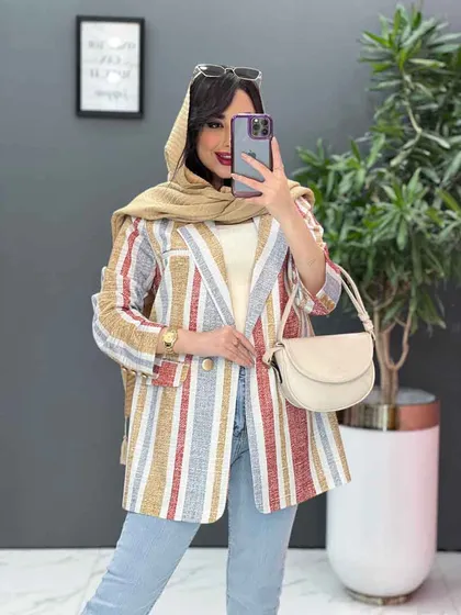 مانتو کتی راه راه تومبا