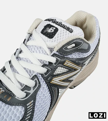 کفش کتانی بزرگ پا سفید طوسی کرم New Balance 860 v02 مدل 8365