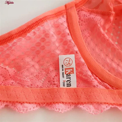 ست شورت و سوتین فنردار زنانه کارنا رز مدل گیپوری نارنجی کد 4672-3001