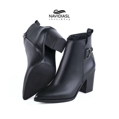 نیم بوت زنانه چرم کد 4038009