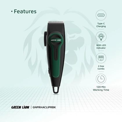 ریش تراش شارژی گرین لاین GREEN LION مدل GNPRHACLIPRBK