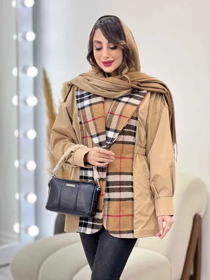 بارانی ترکیبی بغل کش