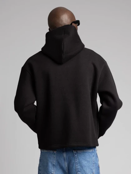 سویشرت تمام زیپ کراپ مشکی / برند کچ ترکیه Catch