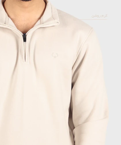 دورس نیم زیپ مردانه ساده 0653
