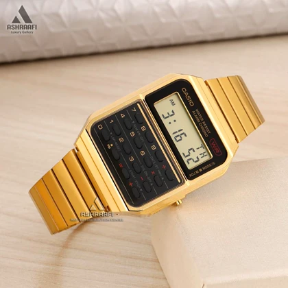 ساعت کاسیو ماشین حسابی طلایی Casio CA-500WEG-1A