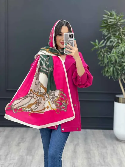 شال طرح زنجیر و طناب