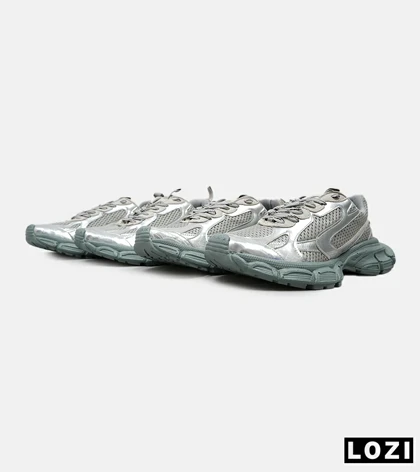 کفش کتانی مردانه و زنانه نقره ای سبز Balenciaga 3XL