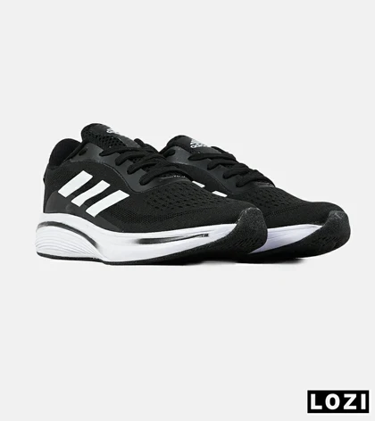 کفش کتانی مردانه و زنانه مشکی سفید ADIDAS BONCE مدل 7468