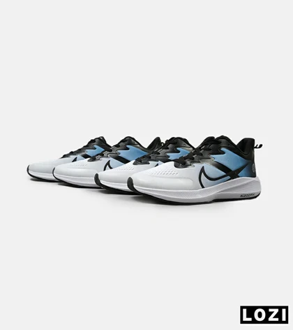 کفش کتانی مردانه سفید آبی NIKE AIR zoomx