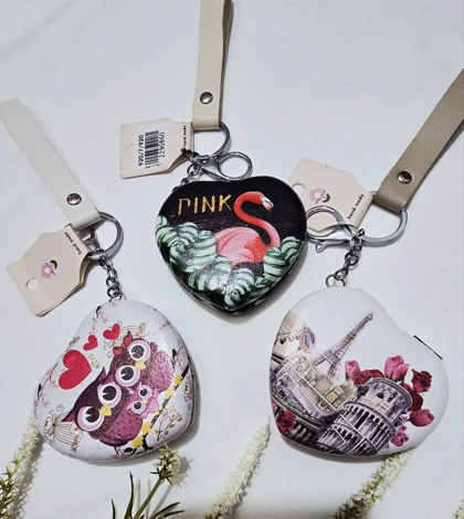 اینه اویز دار جاکلیدی دار دخترانه وزنانه