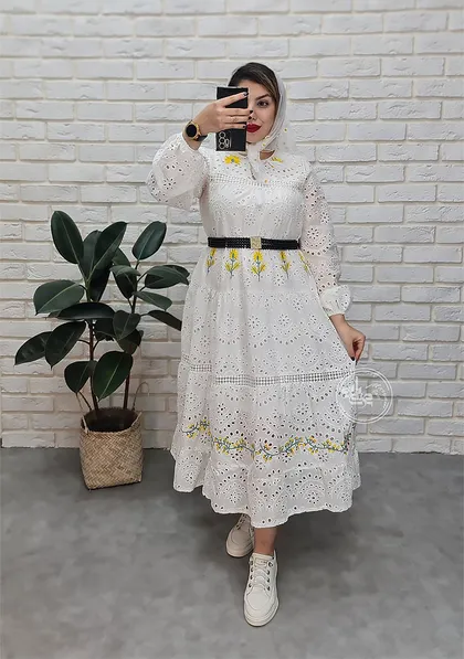 پیراهن مجلسی خامه دوزی