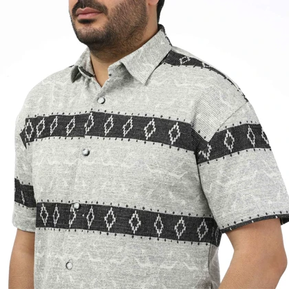 پیراهن آستین کوتاه بوکله مردانه مدل 61119133