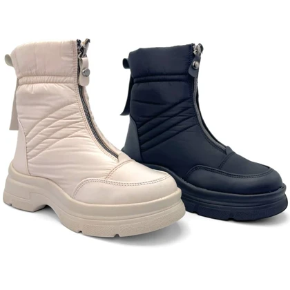 کفش نیم بوت زنانه کاپشنی جلو زیپ مدل 0116_Boots