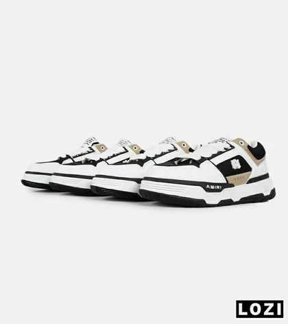 کفش کتانی سفید مشکی قهوه ای AMIRI MA2 Leather مدل 7368