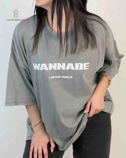 تیشرت باکسی وسترن WANNA BE