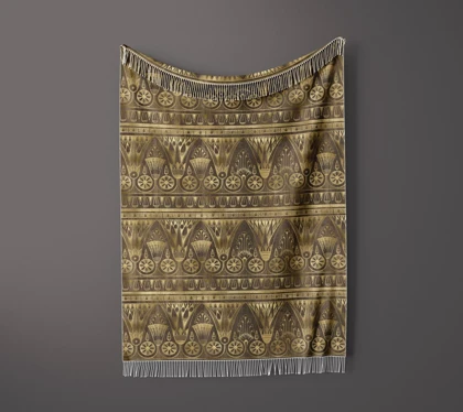 شال مبل ریش دار sofa shawl 336