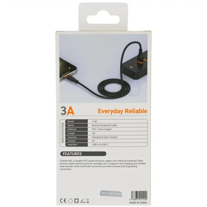 کابل تایپ سی 3 آمپر هایکو استار HICOSTAR مدل 114C یک متری