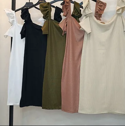 ماکسی عروسکی تیشرتی جنس کبریتی مناسب سایز 36 تا 46