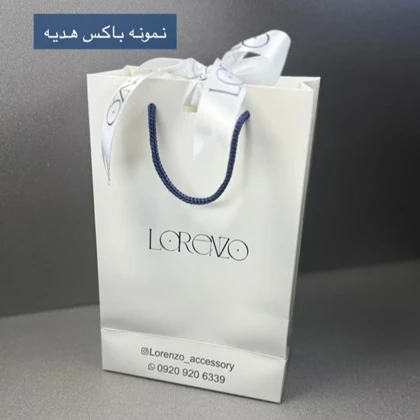 ست هدیه مردانه کراوات و دستمال جیب لورنزو کد 7103