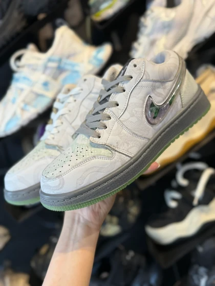 کتانی مردانه دراگون طوسی کرم