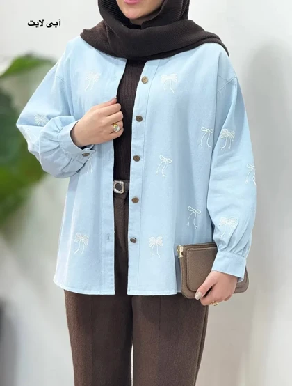 کت کتان گلدوزی لیزا