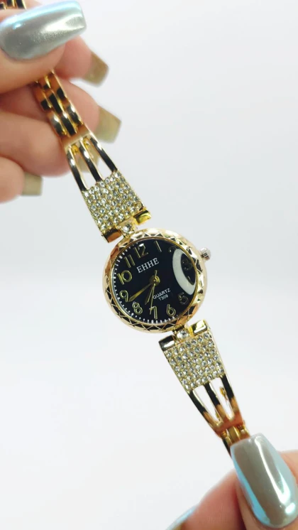 ساعت مچی زنانه مجلسی EHHE نگین‌دار با موتور کوارتز