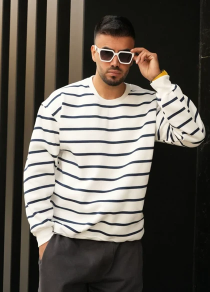 دورس لش راه راه-سرمه ای