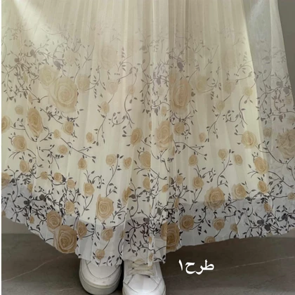 دامن دورو طرح دار