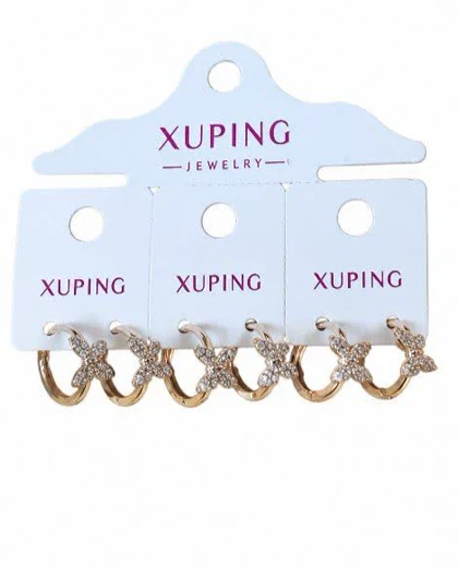گوشواره xuping طرح طلا کد pux15 رنگ ثابت هورآن مارکت