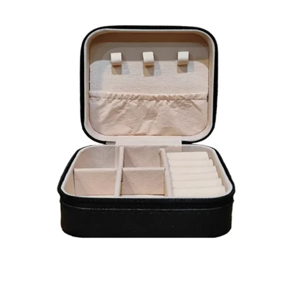 جعبه زیورآلات مربعی رنگ مشکی