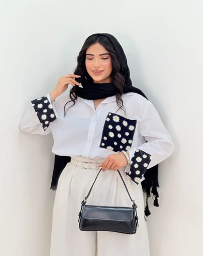 شومیز ترکیبی پارمین(50)کد:5623