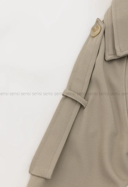 ترنچ کت کتان آستر دار @@کد1004362