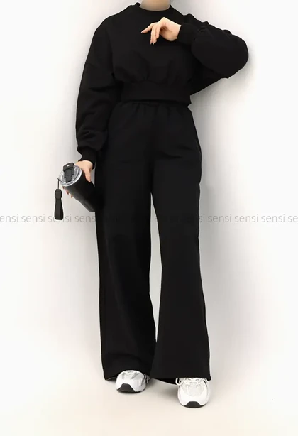 ست کراپ دورس شلوار رنگی کد1004915